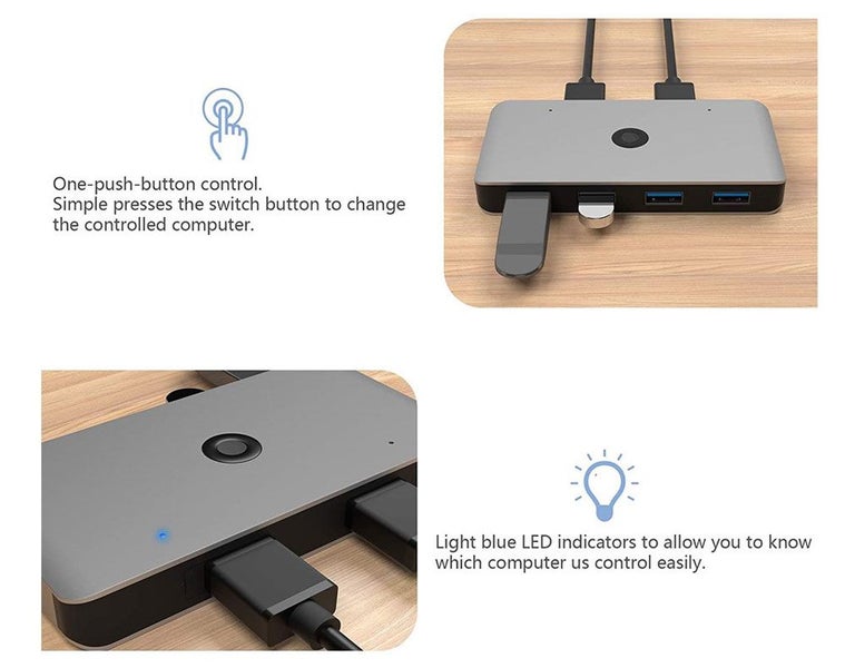 USB KVM Switch Splitter 4 Ports - (Auckland Clearance) Carousel 8