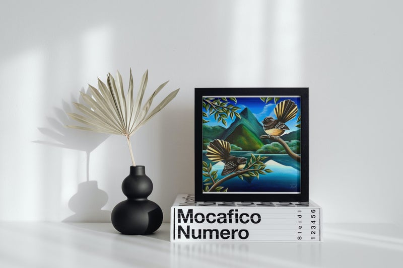 8x8” ART PRINT ~ Fantails At Mitre Peak Carousel 4