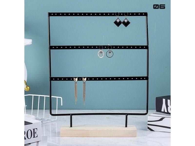 Top 24/44/66 Holes Stand For Earrings Pendants Bracelets Jewelry Display Stud Carousel 1