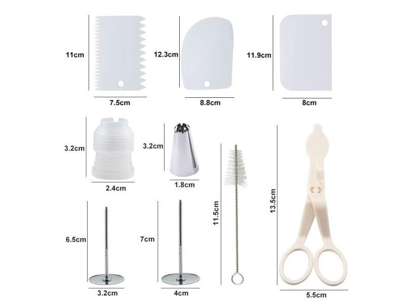 Pastry Turntable Kit For Cake Decorating With Nozzles And Stand Carousel 1