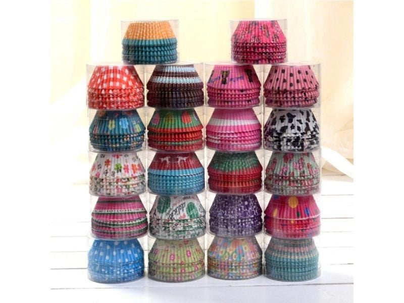 100Pcs Colorful Cake Cupcake Liner Cup Case Decorating Tools Carousel 2