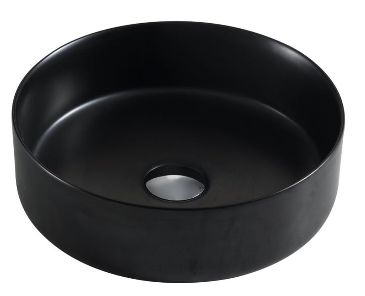 Round basin matte black 360 mm x 360 mm Carousel 1