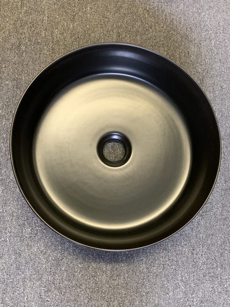 Round basin matte black 360 mm x 360 mm Carousel 2