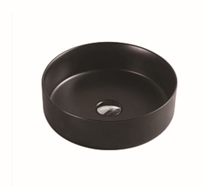 Round basin matte black 360 mm x 360 mm Carousel 3