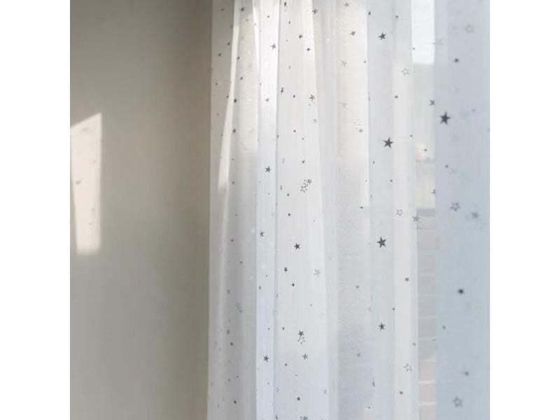 Kids White Tulle Curtain For Living Kitchen Blue Pink Yarn Curtains For Bedroom Carousel 2
