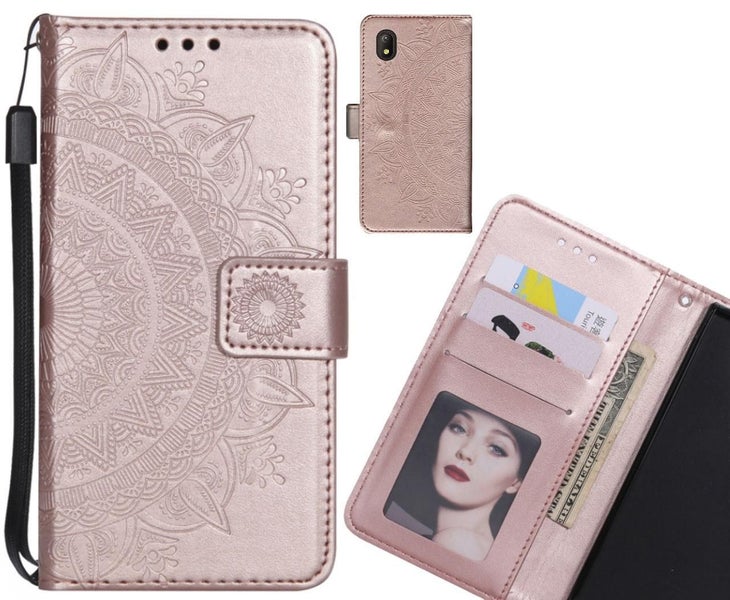 Vodafone P11 Case mandala embossed leather wallet case Carousel 1