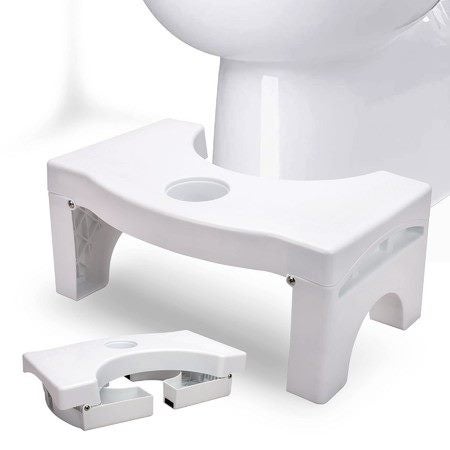 Foldable Toilet Potty Stool for Adults,7" Heavy Duty Plastic Portable Squatting Carousel 1
