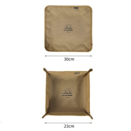 Hide and Drink Foldable Valet Tray Handmade from Water Resistant Canvas Carousel 7