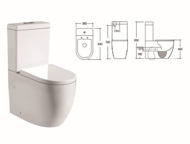 Whirlpool Flushing Action + back to wall Toilet Suite Carousel 2