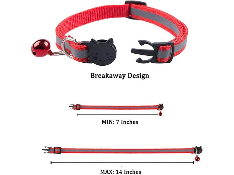 2 Pcs Reflective Cat Collar with Safety Buckle (A02) Carousel 2