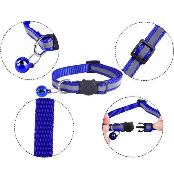 2 Pcs Reflective Cat Collar with Safety Buckle (A02) Carousel 4