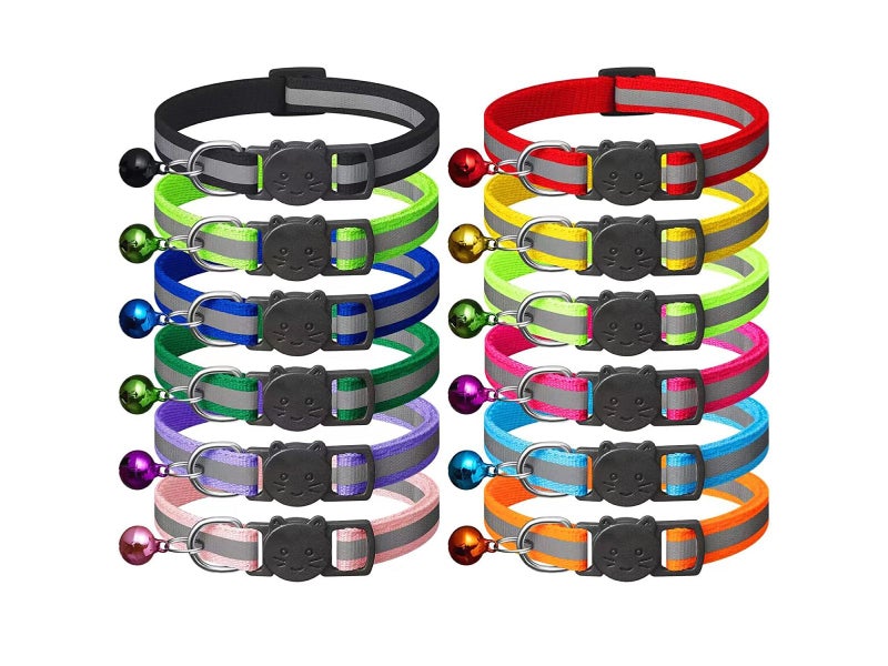 2 Pcs Reflective Cat Collar with Safety Buckle (A02) Carousel 1