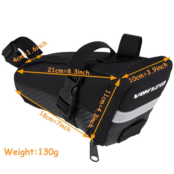 VENZO Bike Bicycle Polyester Seat Saddle Bag L Carousel 2