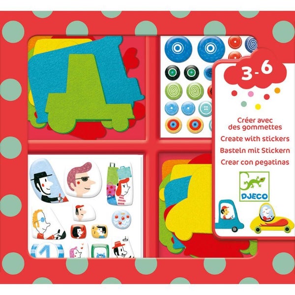 Collage Activity - I Love Cars - Djeco Carousel 1