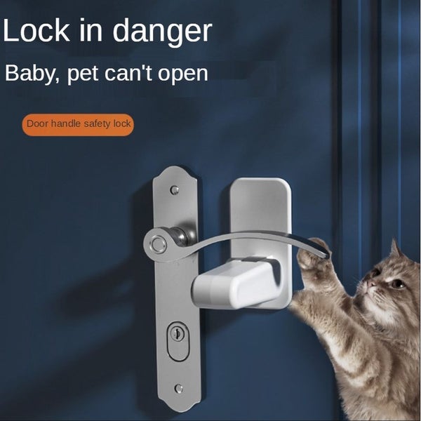 2Pack Anti-open Smart Door Handle Lock Door Stopper Carousel 1
