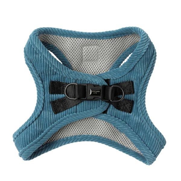 FUZZYARD LIFE CORDUROY STEP IN HARNESS - FRENCH BLUE - LARGE! Carousel 2