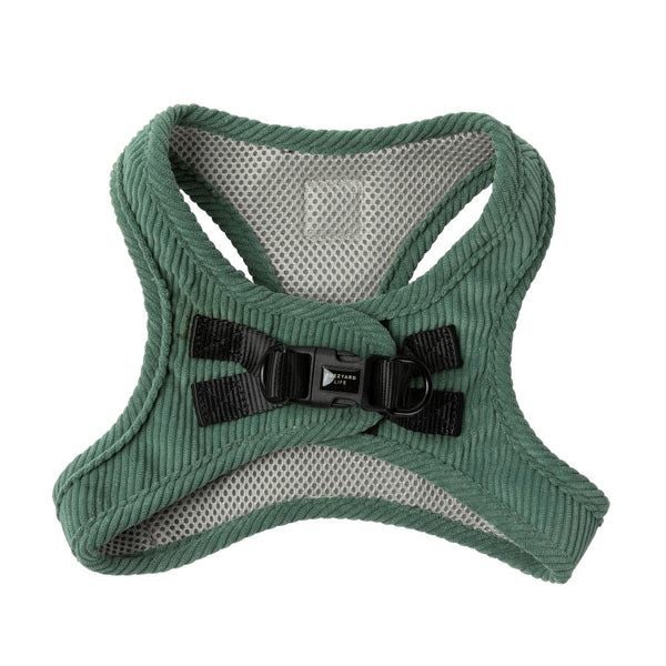 FUZZYARD LIFE CORDUROY STEP IN HARNESS - MYRTLE GREEN - SMALL! Carousel 2