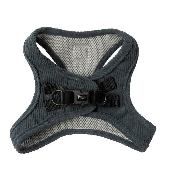 FUZZYARD LIFE CORDUROY STEP IN HARNESS - SLATE GREY - XSMALL! Carousel 2