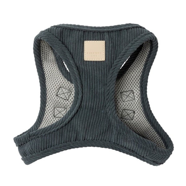 FUZZYARD LIFE CORDUROY STEP IN HARNESS - SLATE GREY - XSMALL! Carousel 1