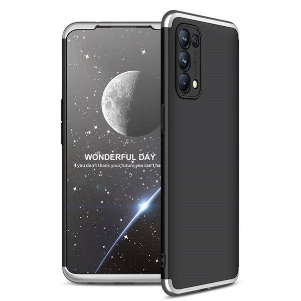 Full Body Hard PC 3-in-1 Case for OPPO Reno 5 -BlackSilver Carousel 1