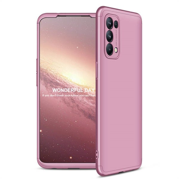 Full Body Hard PC 3-in-1 Case for OPPO Reno 5 -Pink Carousel 1