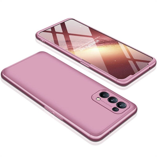 Full Body Hard PC 3-in-1 Case for OPPO Reno 5 -Pink Carousel 2