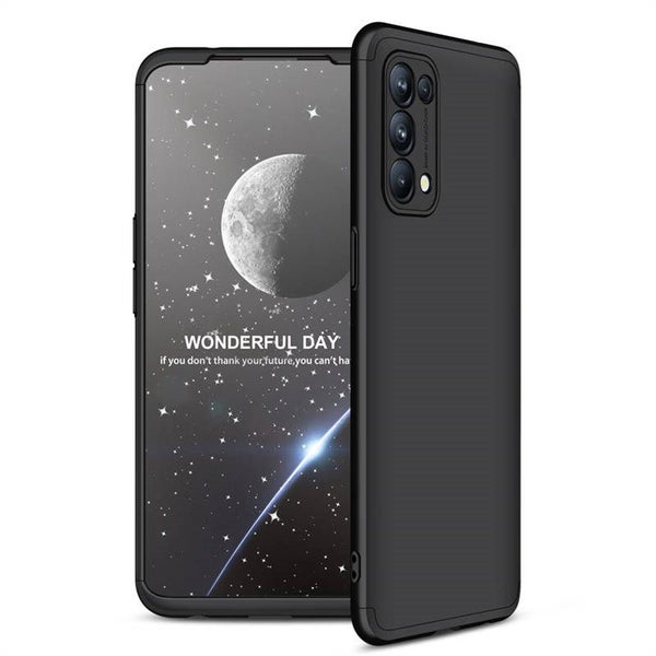 Full Body Hard PC 3-in-1 Case for OPPO Reno 5 -Black Carousel 1