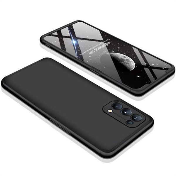 Full Body Hard PC 3-in-1 Case for OPPO Reno 5 -Black Carousel 2