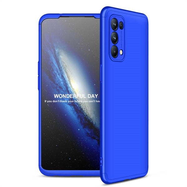 Full Body Hard PC 3-in-1 Case for OPPO Reno 5 -Blue Carousel 1