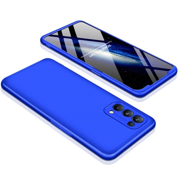 Full Body Hard PC 3-in-1 Case for OPPO Reno 5 -Blue Carousel 2