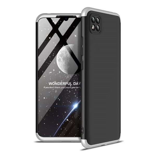 Full Body Hard PC 3-in-1 Case for Xiaomi Poco C3 -BlackSilver Carousel 1