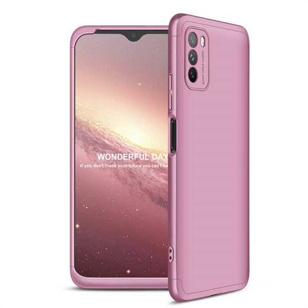 Full Body Hard PC 3-in-1 Case for Redmi 9 Power/Note9 4G/9T -Pink Carousel 1