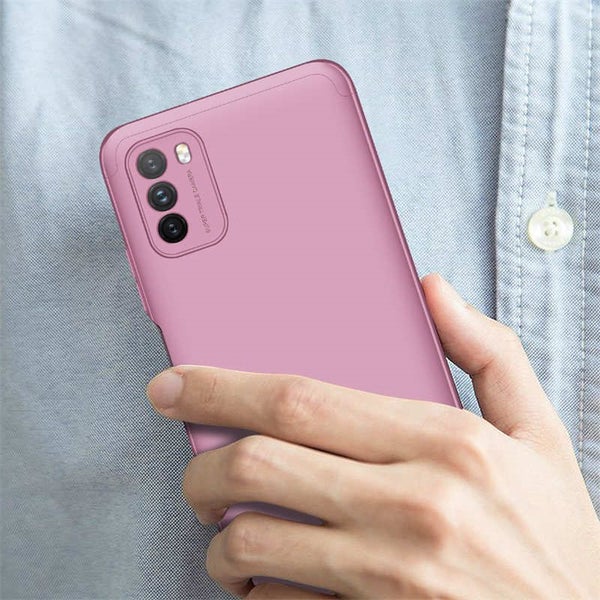 Full Body Hard PC 3-in-1 Case for Redmi 9 Power/Note9 4G/9T -Pink Carousel 8