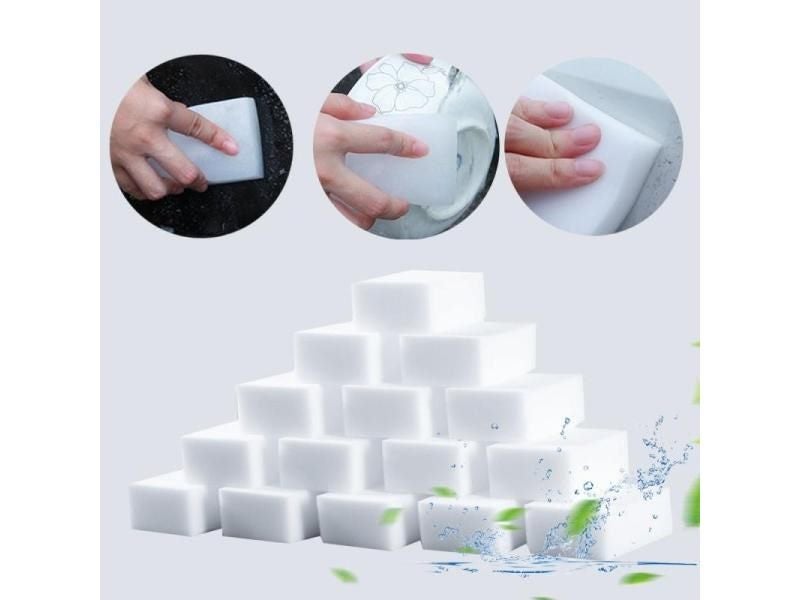 100 Pcs Magic Sponge Multi-functional Kitchen Bathroom Cleaning Eraser Carousel 1
