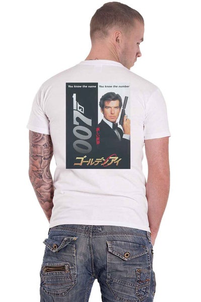 James Bond 007 T Shirt Goldeneye Japanese Poster new Official Mens White Carousel 2