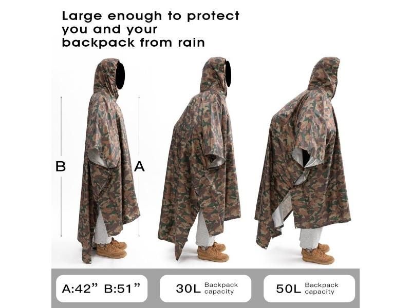 3 In 1 Outdoor Military Waterproof Raincoat For Men Women Motorcycle Rain Carousel 1