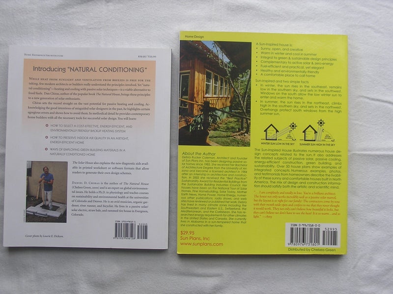 The SUN inspired House, 248 pgs + The SOLAR HOUSE, 286 pgs (2)books- as New Carousel 2