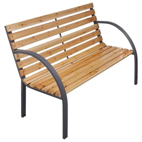 Garden Bench 112 Cm Solid Wood Fir Tokpit Carousel 1