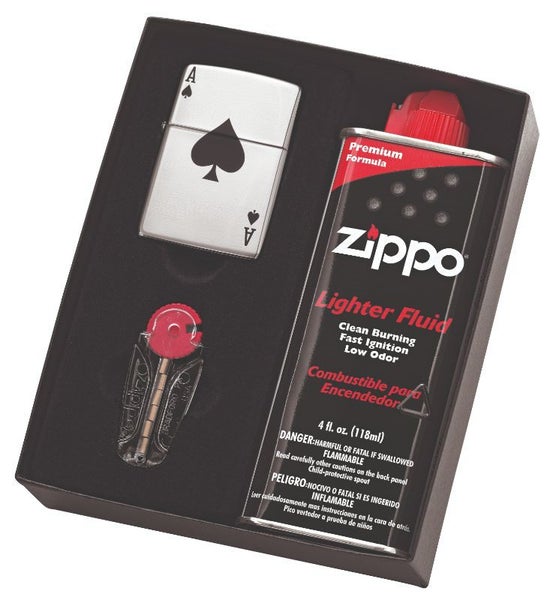 Zippo Lighter - #24011 Lucky Ace With Fluid And Flints Carousel 1