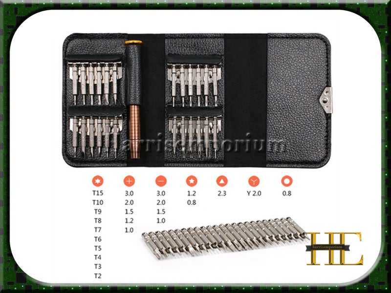 Cellphone repair tools kit 25 in 1 multitool wallet torx security bit set Carousel 1
