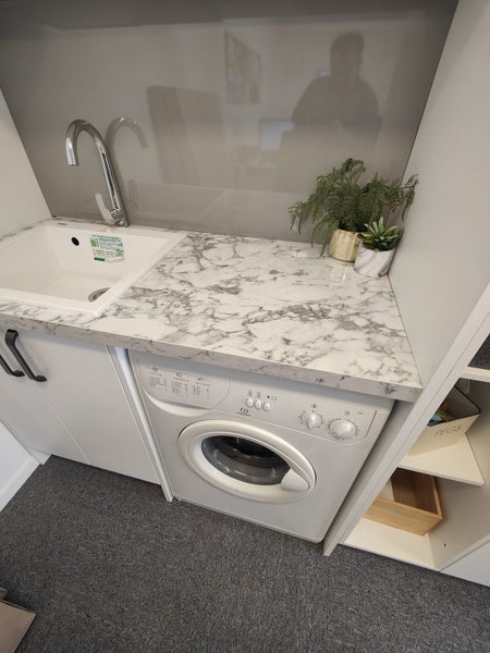 Italian Made Cabinetry For Laundry comes with Blum Hinges Carousel 2