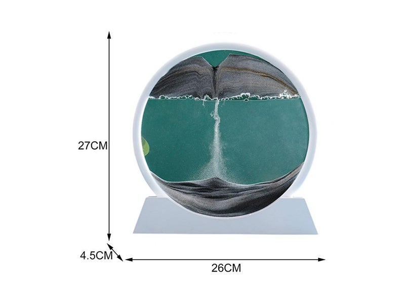 12 inch Creative 3D landscape quicksand painting Carousel 3