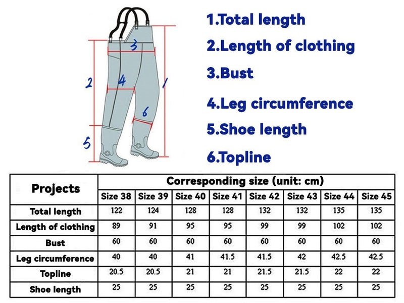 Unisex Waist Wading Pants Boots Overalls Waterproof Hunting