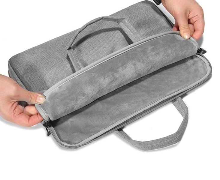 B23 16 Inch Gray Outing Notebook Tablet Bag Handbag Carousel 3