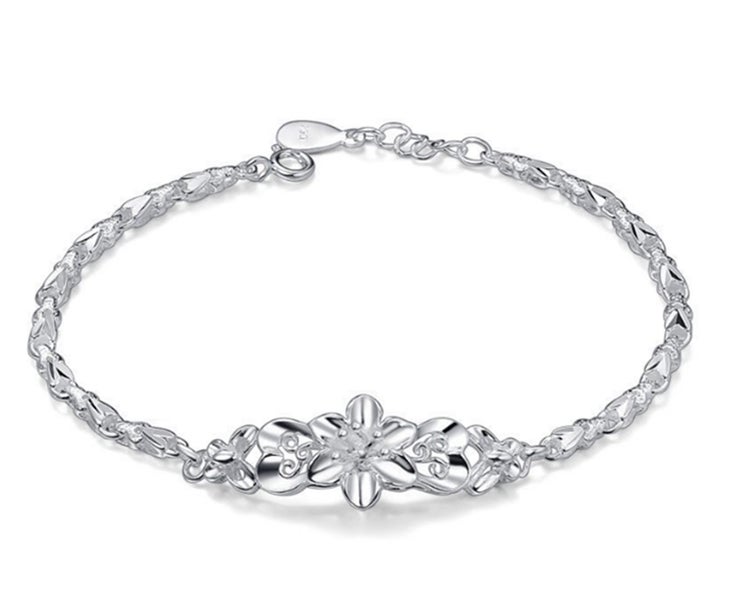 B07 Butterfly Flower Bracelet Ladies Design Sense Dress Up Hand Jewelry Carousel 1