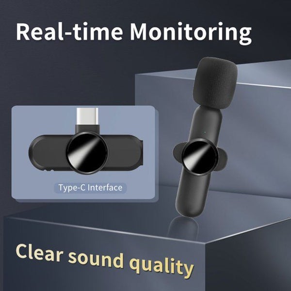 Wireless Lavalier Lapel Microphone For IPhones Android Smartphone Recording Mic Carousel 2