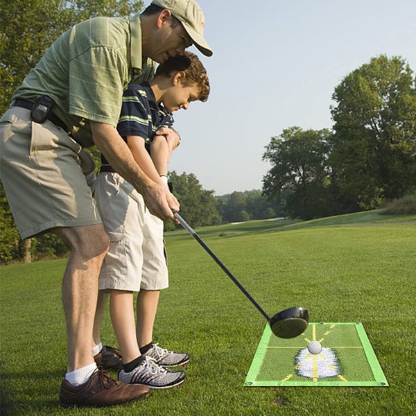 Golf Training Mat Golf Putter Practice for Swing Detection Batting Carousel 2