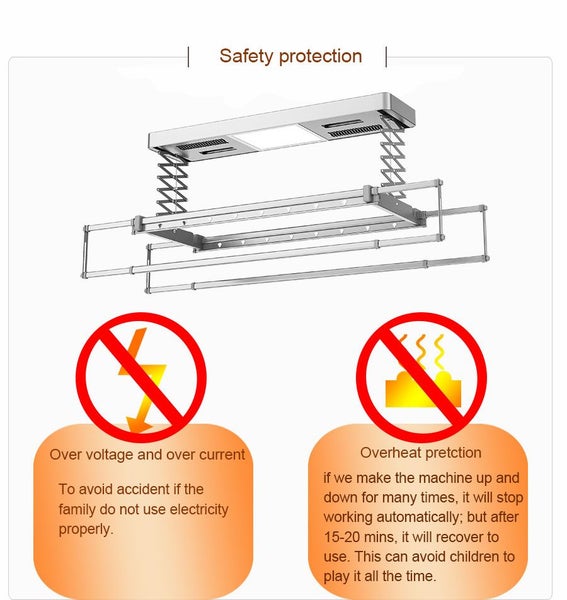 Clothes Drying Rack w Blower and UV Disinfection Carousel 11