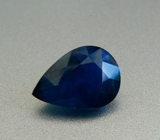 2.72CT EXCELLENT PEAR CUT 100% NATURAL MIDNIGHT BLUE SAPPHIRE Carousel 1