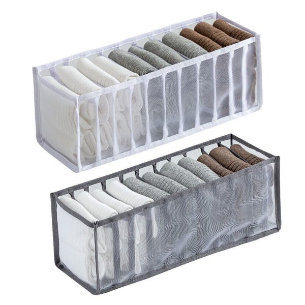 11 Grids Drawer Organiser Divider Jeans Sock Underwear Storage Closet Wardrobe Carousel 1